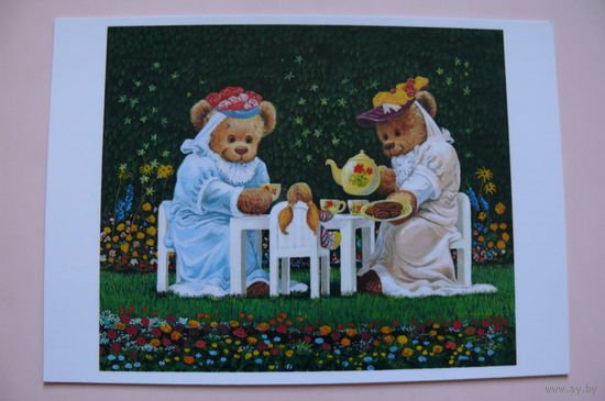 Современная открытка, John Bindon, чистая; медвежата.
