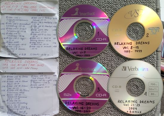 CD MP3 Relaxing Dreams Vol 1-25 + bonus - 4 CD.