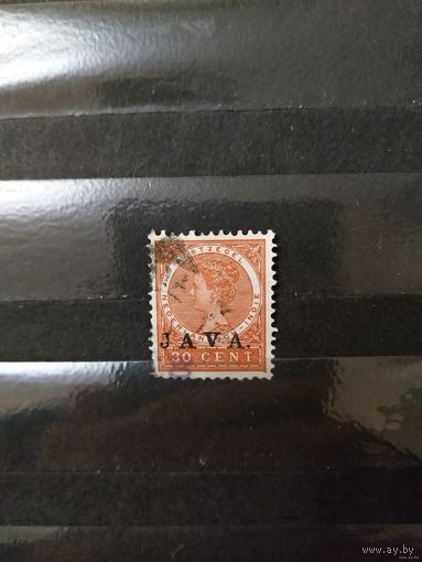 1908 Голландская колония Ост-Индия королева локал для остова Ява надпечатка (3-4)
