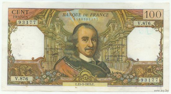 Франция, 100 франков 1975 год