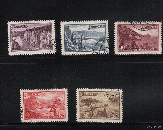 СССР-1959, (Заг.2296-),   гаш.  ,Пейзажи, 5 марок