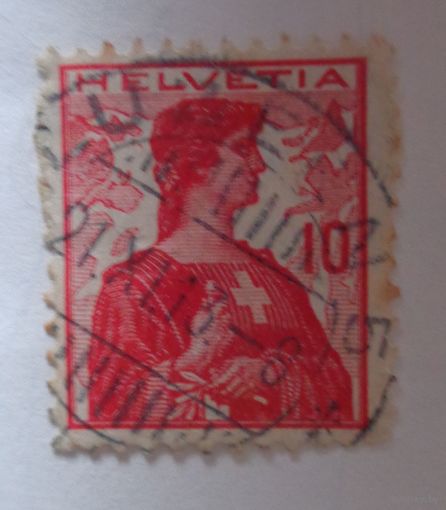 Символ Швейцарии. Швейцария. Дата выпуска:1909