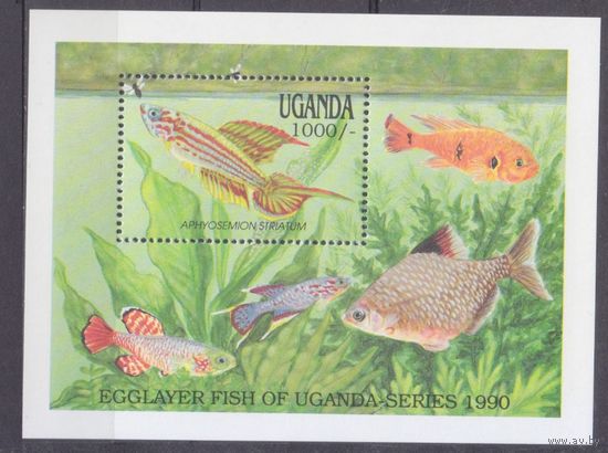 1990 Уганда 882/B129 Морская фауна 9,00 евро
