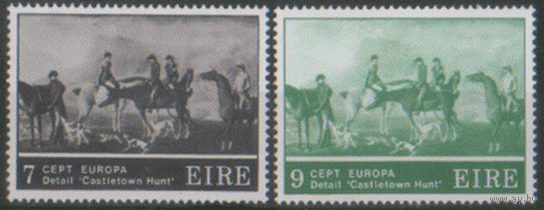 ИРЛ. М. 315/16. 1975. Выезд на охоту. Фауна. Лошди. ЧиСт.