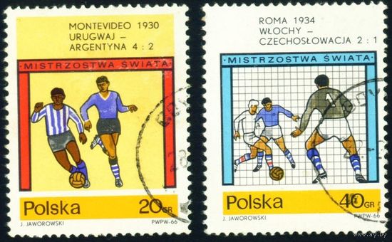 VIII чемпионат мира по футболу в Лондоне Польша 1966 год 2 марки