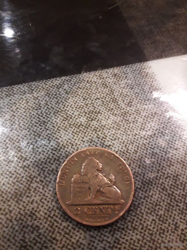 Бельгия 2 цента 1870 год