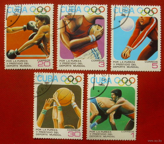 Куба. Спорт. ( 5 марок). 1984 года. 3-9.