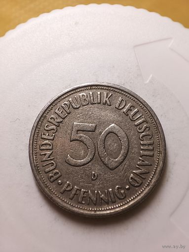 Германия 50 пфеннингов 1950 год D