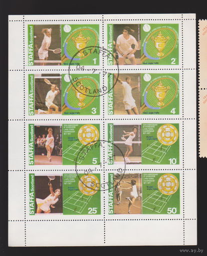 Спорт блок большой тенис Стаффа Шотландия   1977 год   лот 2014