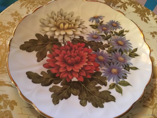Тарелка коллекционная Хризантема Цветы Англия ( Royal Albert, Royal Doulton и др)