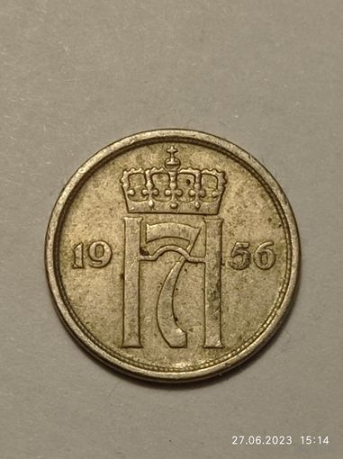 Норвегия 10 эре 1956 года .