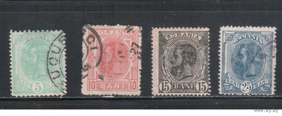 Румыния-1898, (Мих.113-116)  гаш. , Стандарт, Король Карл I, с ВЗ ,(полная серия)