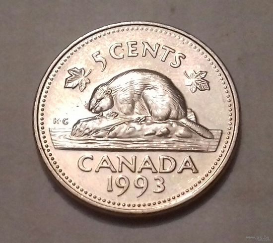 5 центов, Канада 1993 г., AU