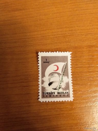 1957 Турция марка обязательной доплаты флаг Мих 223 чистая без клея без дыр Красный полумесяц (1-л1)
