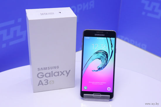 Черный 4.7" Samsung Galaxy A3 2016 1.5Gb/16Gb. Гарантия