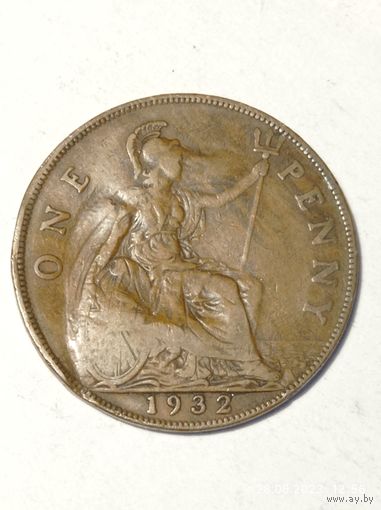Великобритания 1  пенни 1932 года .