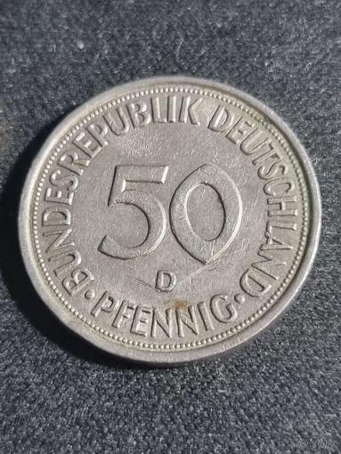 Германия  50 пфеннигов 1975  D