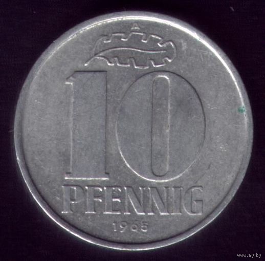 10 пфеннигов 1965 год ГДР 20