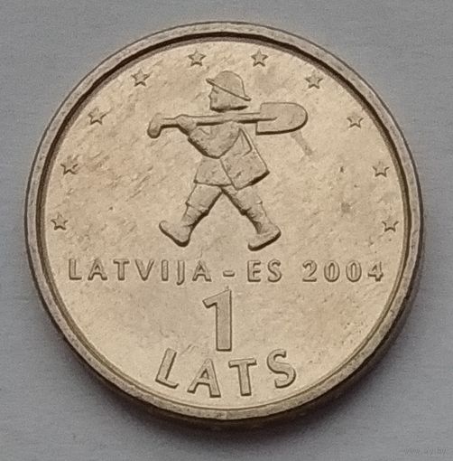 Латвия 1 лат 2004 г. Мальчик с пальчик