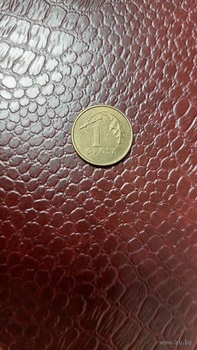 Монета 1 грош 2011г. Польша. Неплохая