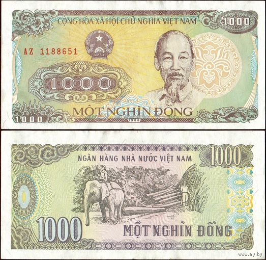 Вьетнам 1000 донг 1988