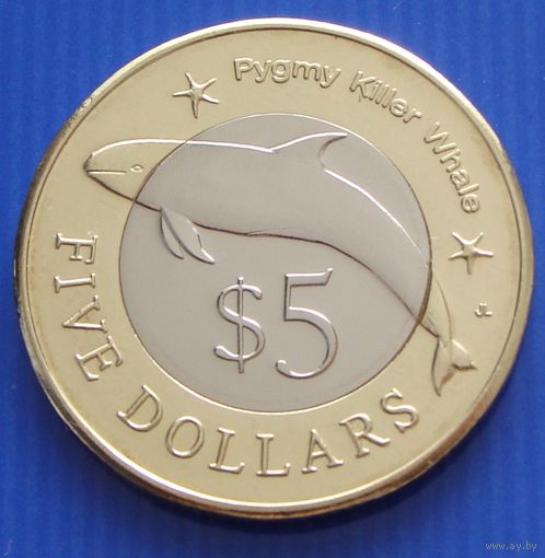 Федеративные Штаты Микронезии. 5 долларов 2012 год  "Карликовая касатка"  Тираж: 10.000