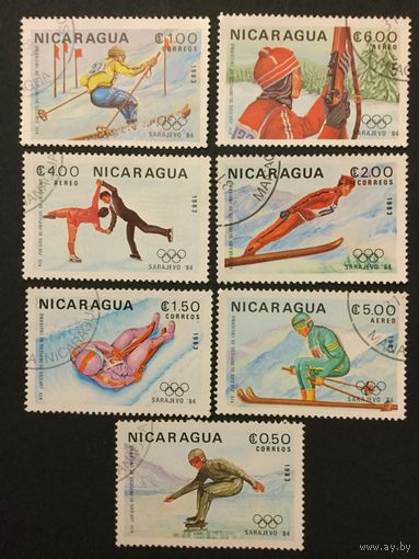 Зимние олимпийские игры в Сараево. Никарагуа,1983,2 полных серии 4+3 марки