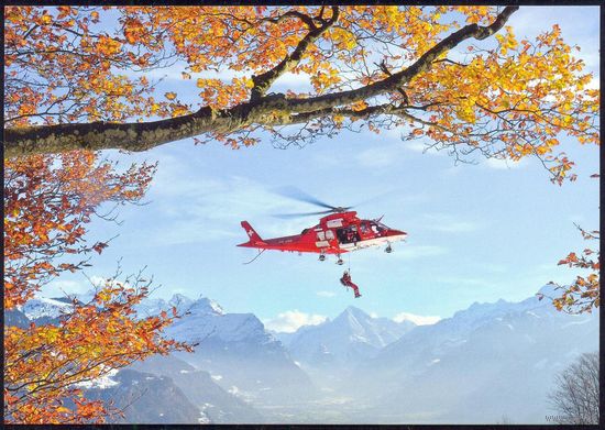 Швейцария транспорт авиация вертолёт