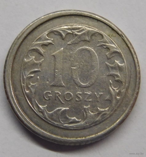 Польша 10 грошей 2008 г