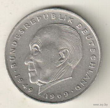 Германия 2 марка 1969 G К.Аденауэр