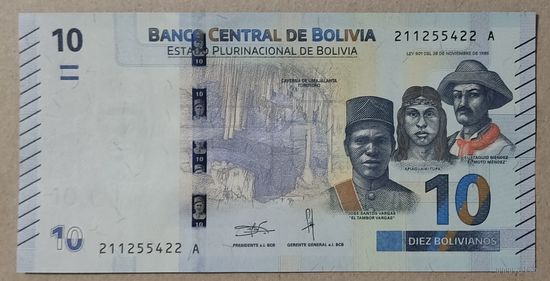 10 боливиано 2018 года - Боливия - UNC