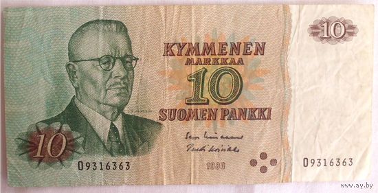 10 марок 1980 Финляндия