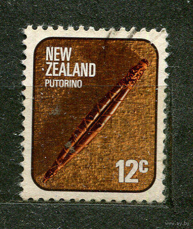 Музыкальный инструмент народности маори. Новая Зеландия. 1976