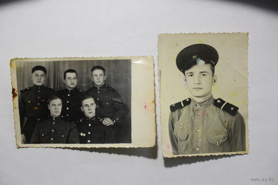 2 фото военнослужащих, 1950-года, размер 13*8.5 см. и 11.5*8.5 см.