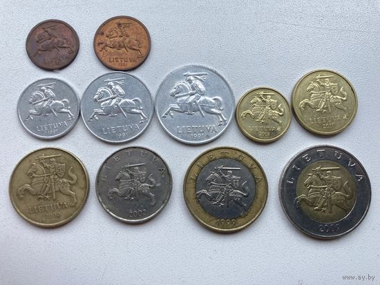 Литва . набор монет до евроцентов