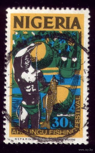 1 марка 1973 год Нигерия Второй рыбак 285