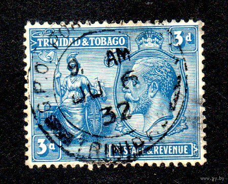 Тринидад и Тобаго.Ми-108. Британния и король Георг V. 1922.
