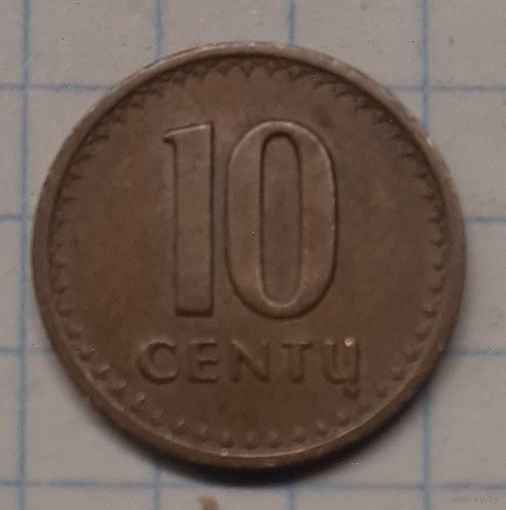 Литва 10 центов 1991г. km88