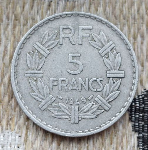 Франция 5 франков 1949 года. II Мировая война!