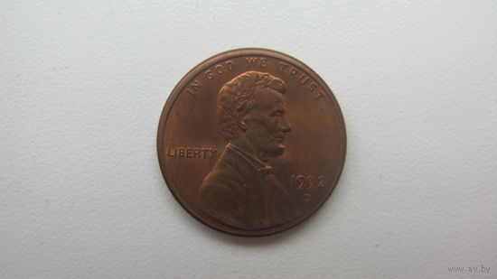 США 1 цент 1992 D
