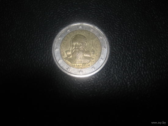 2 евро Италия 2014 Галилео Галилей