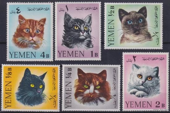1965 Королевство Йемен 173-178 Кошки 10,00 евро
