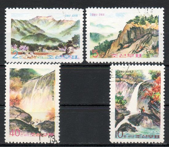 Горы Мёхянсан КНДР 1973 год  серия из 4-х марок