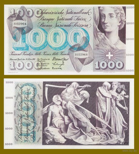 [КОПИЯ] Швейцария 1000 франков 1963г.