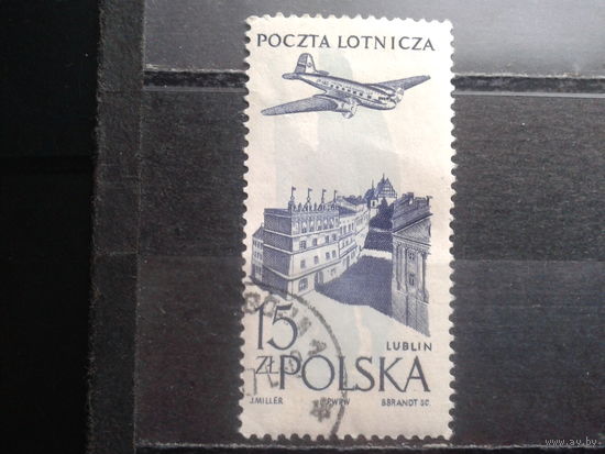 Польша, 1957, Авиапочта , самолет