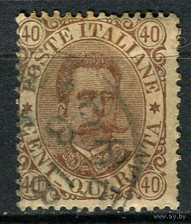 Королевство Италия - 1889 - Король Умберто I 40C - [Mi.50] - 1 марка. Гашеная.  (Лот 80AD)