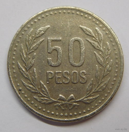 Колумбия 50 песо 2006 г