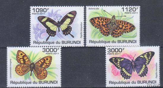 [1890] Бурунди 2011. Фауна.Бабочки. СЕРИЯ MNH