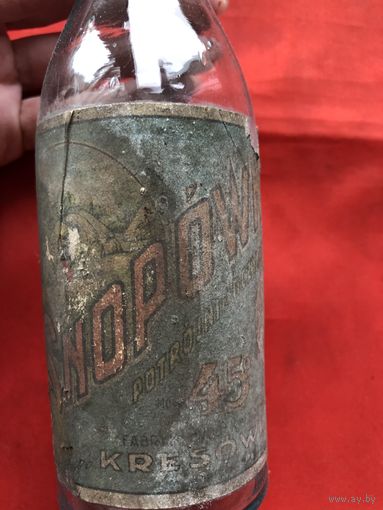 Старинная бутылка Snopowka Фабрика Kresowka в Слониме