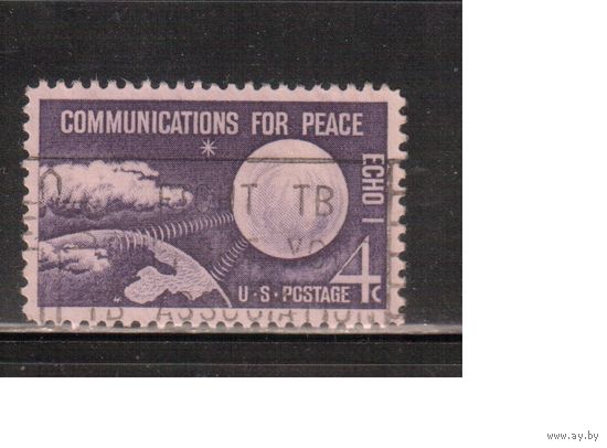 США-1960, (Мих.803) , гаш. Радиоволны, (одиночка)